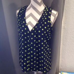 Polka dots!!! Sleeveless blouse